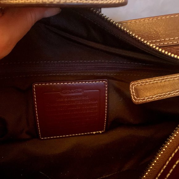  F13961 Hamilton Pebble Leather Tote Bag Off White Brown Coach Purse - Picture 13 of 16